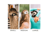 Coconut White Flat Round Hair Clip