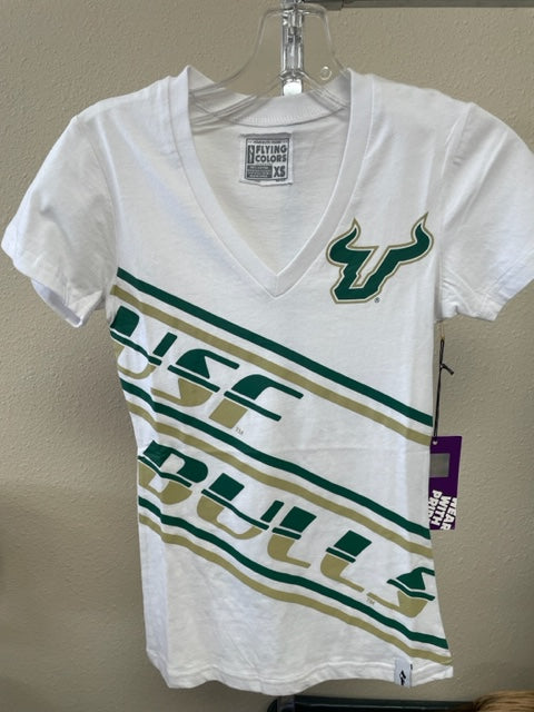 USF Bulls Women's White V-Neck T'Shirt – Gator Haven