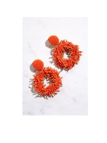 Gator Orange Witty & Chic Beaded Earrings