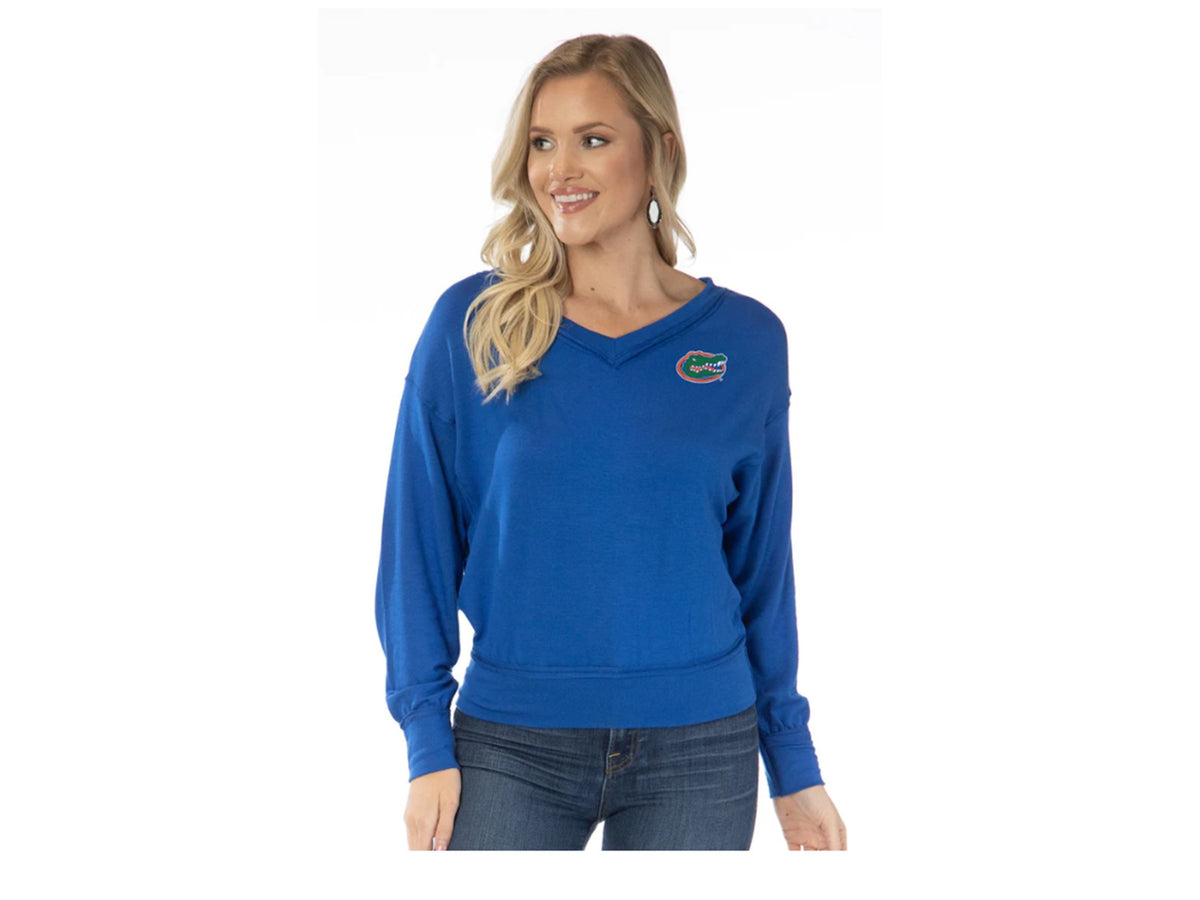 Florida Gators Women's Royal Blue V-Neck Sweater