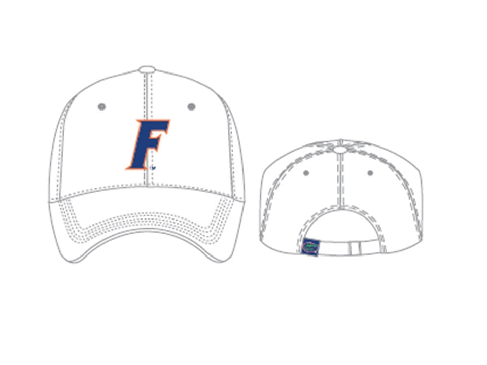 Florida Gators White Crew Adjustable Hat w/