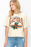 FLORIDA GATORS RELAXED CROP GRAPHIC TOPS