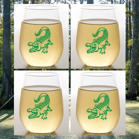 GATOR Unbreakable Stemless TRITAN Plastic Wine Glasses: 2pk by Wine-Oh!