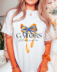 Florida Gators Preppy Coquette Bow Graphic Football T'Shirt