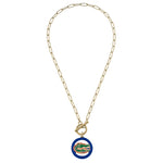 Florida Gators Logo Enamel T-Bar Necklace