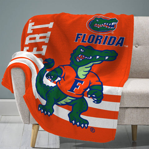 Florida Gators Gator Mascot 60” x 80” Raschel Plush Blanket