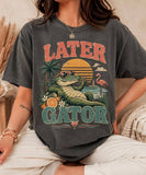 Comfort Colors Later Gator Shirt, Tropical Sunset T-Shirt