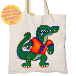 Florida Gators on the Bayou Football Canvas Tote Bag