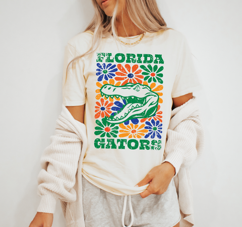 Florida Gators Women’s Pressure and Grace - Groovy Floral T’Shirt