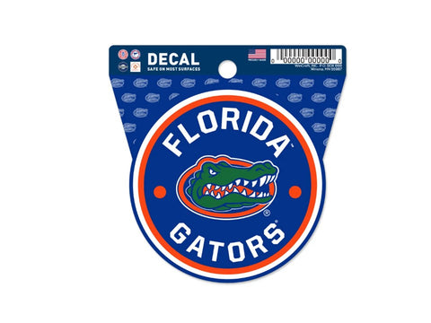 Florida Gator 3x4 Circle Decal with Gator Head Logo