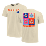 Florida Gators Groovy Flowers Cream Colored T'Shirt