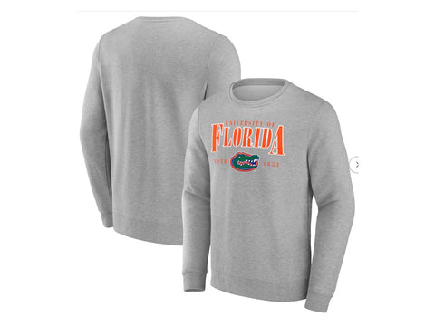Florida Gators Gray True Classics Act Fast Fleece Pullover Sweatshirt