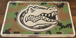 Florida Gators Metal Green Camo License Plate