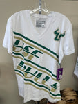 USF Bulls Men's White V-Neck T'Shirt