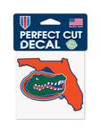 Florida Gators Perfect Cut State & Gator Head 4x4 Decal