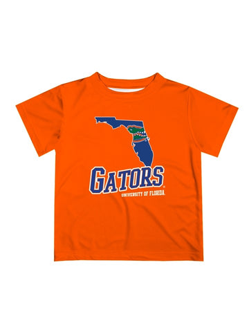 Florida Gators State Map Short Sleeve T-Shirt - Toddlers, Kids, Youth