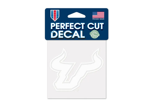 USF Bulls 4x4 White Perfect Cut Decal