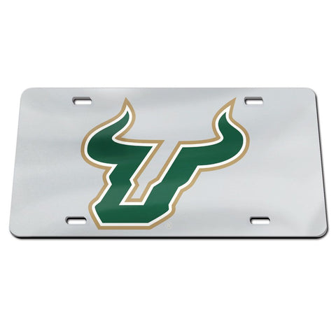 USF Bulls Mirrored License Plate w Logo