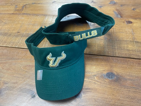 USF Bulls Green Visor w/ Gold Bulls Logo