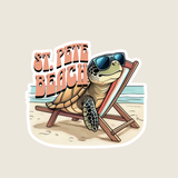 Beach Bum Sea Turtle Decal