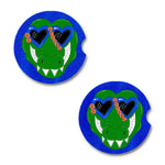 Florida Gators Inspired on the Bayou Car Coasters (set of 2)