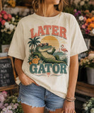 Comfort Colors Later Gator Shirt, Tropical Sunset T-Shirt