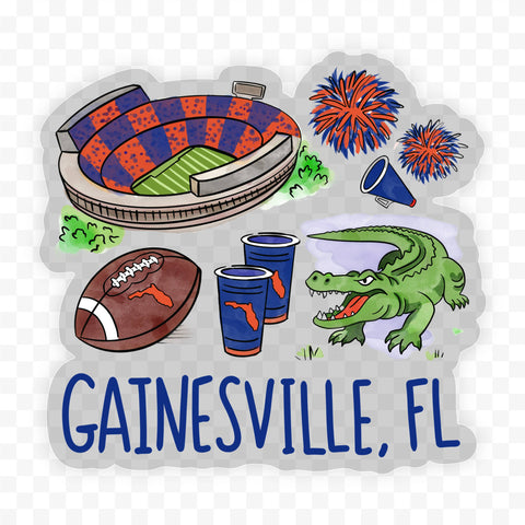 Florida Gator Gainesville FL Clear Sticker