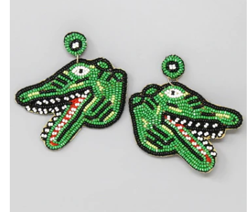 Florida Gators Seed Bead Earrings