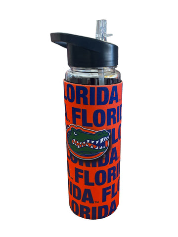 Florida Gators 25 Ounce Water Bottle w/ Neoprene Removable Sleeve