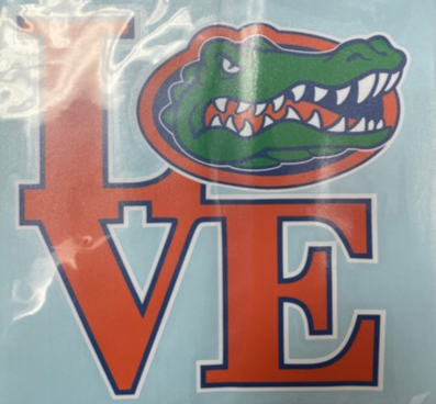 Florida Gators 6" Orange LOVE Decal