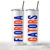 Florida Gators Tall Skinny Tumbler: Two Sided: Florida Gators