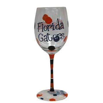 Florida Gators Decorative Wine Glass