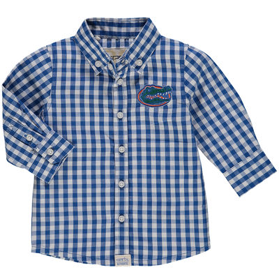 Gator "Infant" Blue & White Gingham Dress Shirt Gator Haven Gator "Infant" Blue & White Gingham Dress Shirt Gator Haven