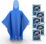 Adult Disposable Blue Rain Poncho