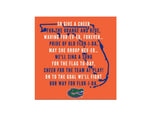 Florida Gators Men's (Unisex) Fight Song State Overlay T'Shirt
