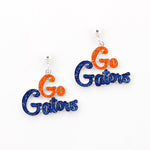 Go Gators Slogan Earrings