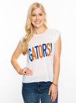 Florida Gators Women's White Muscle T'Shirt