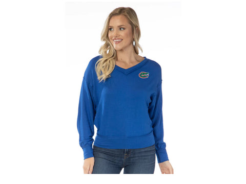 Florida Gators Women's Royal Blue V-Neck Sweater