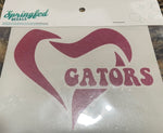 Florida Gators Cut Dark Pink Metallic Gators Heart 5"x5" Decal