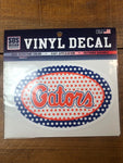 6" Oval Gators Decal with Polka Dots