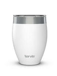White 12 Ounce Stainless Steel Wine Tumbler