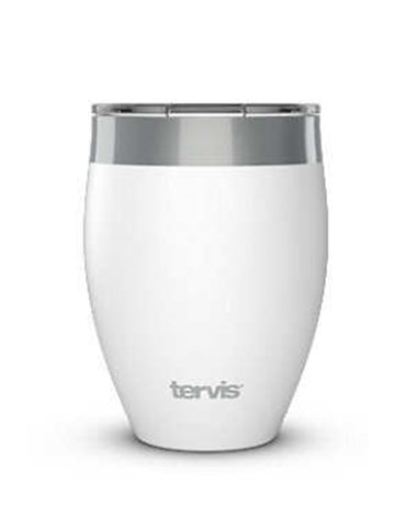 White 12 Ounce Stainless Steel Wine Tumbler