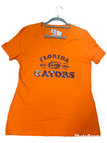 Florida Gators Women's Orange V-Neck T'Shirt