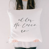 16" Oh How He Loves Us Pillow Cover and Insert