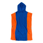 Orange and Blue Lightweight Hooded Poncho